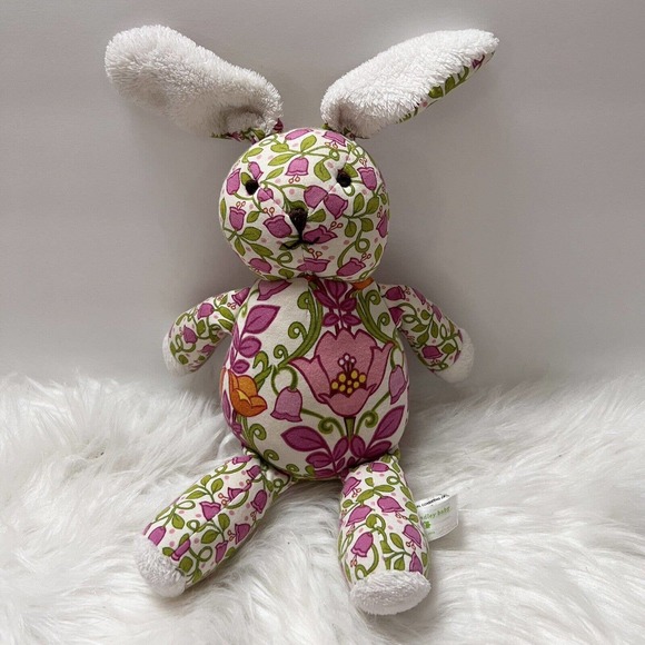 Vera Bradley Other - Vera Bradley Baby Bunny Rabbit LilliBell Pink Floral Plush Stuffed Animal Easter